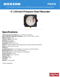 Thumbnail of document Data Sheet - PW4 4 in Pressure Chart Recorder